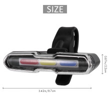 USB Rechargeable Front Rear Bicycle Light Lithium Battery LED Bike Taillight Cycling Helmet Light Lamp Mount Bicycle Accessories Red - White -