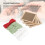 4Pcs Cross Stitch Starter Kit Floral Pattern Embroidery Set Light Green 15