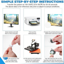 10-Pack 360 Roterende Metalen Sublimatie Sleutelhanger , Dubbelzijdige Sublimatie DIY Sleutelhanger Halfrond