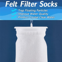 16 Pack of Filter Socks, 200 Micrometres, for Fish Tank/Saline Aquarium, Pond, for Sump/Overflow