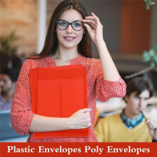 12 Stuks Plastic Mappen voor Documenten, A4 Plastic Enveloppen Mappen met Drukknoopsluiting en Koordsluiting, voor School en Thuisgebruik B