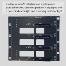 6Gbps SSD HDD SATA5.1 Hard Disk Drive Backplane Nas Storage Card Server Expansion Board to 4-Disks Adapter 2 X 4D