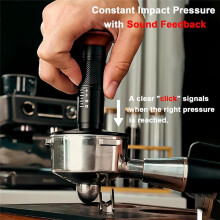Espresso-Stampfer mit Akustischer Rückmeldung, Impact-Kaffeestampfer, Kalibrierter Espresso-Handstampfer Passend für Siebträger 58 mm