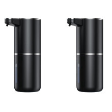2X Dispensador de Jabón Automático, 380 Ml, Montaje en Pared Eléctrico, Dispensador de Jabón Automático Sin Contacto, Espuma Recargable USB