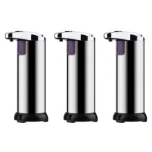 3X Dispenser Automatico di Sapone Touchless con Base Impermeabile, Dispenser di Sapone Liquido da 250 Ml per Cucina, Bagno, Hotel