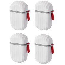 Set of 4 Soap Dishes with Lid Portable Waterproof Travel Soap Case with Handle for Bathroom, Camping