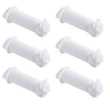 Wall Mounted Toilet Paper Holder Cartoon Cat Retractable Paper Towel Holder Kitchen Paper Towel Roll Dispenser White