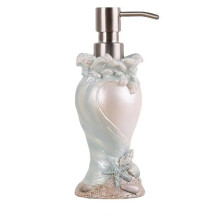 Seashells Soap Dispenser 6.7oz Seashells Design Soap Dispenser Soap Pump Bottles with Rust Proof Stainless Steel Pump