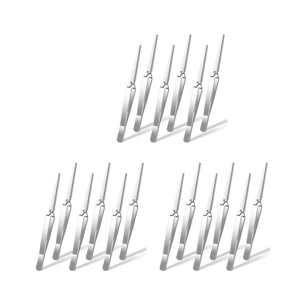 Tweezers, 18 Pieces Locking Tweezers Reverse Tweezers for Crafting Jewelry Making Electronics Watch Repair