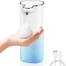 Automatischer FlüSsigseifenspender, 13,5 Oz/400 Ml Wandseifenspender, Wiederaufladbar Über USB, BerüHrungslose Hand- und Geschirrseife A