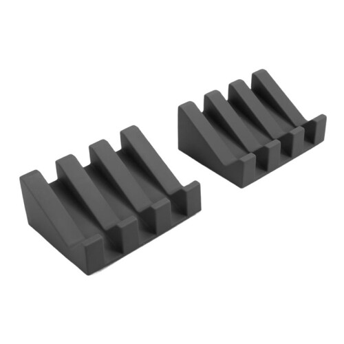 2Pcs Silicone Soap Dish with Drain, Shower/Bathroom Soap Rack, Self Draining Waterfall Soap Tray/Kitchen Keeper(Gray)