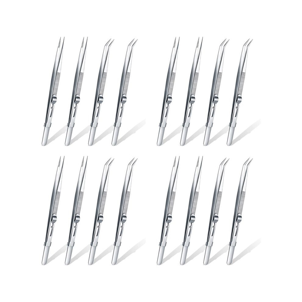 16 Pieces Precision Soldering Tweezer Esd Anti-Static Industrial Electronic Tweezers Tool Set For Jewelry Makeing 6033382726583