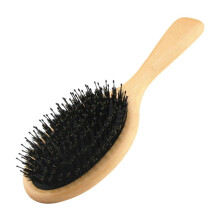 Zwijnenhaarborstel Natuurlijke Beukenkam Haarborstel voor Krullend Dik Lang Droog Nat Haar Ontklitter Massageborstels Dames-B
