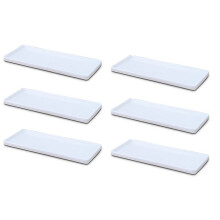 6X Rectangular Ceramic Tray Plate White Porcelain Rectangular Plate Mouthwash Cup Tray Bathroom Living Storage Tray