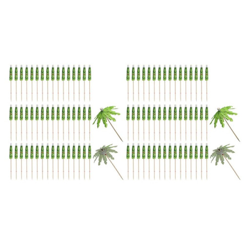 100Pcs Umbrellas for Drinks, Coconut  Tree Umbrella Toothpicks, Tropical Umbrella Decorations for Cupcake