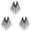 Industries Round Tip Straight Plastic Anti-Static Tweezers Black 30Pcs 1