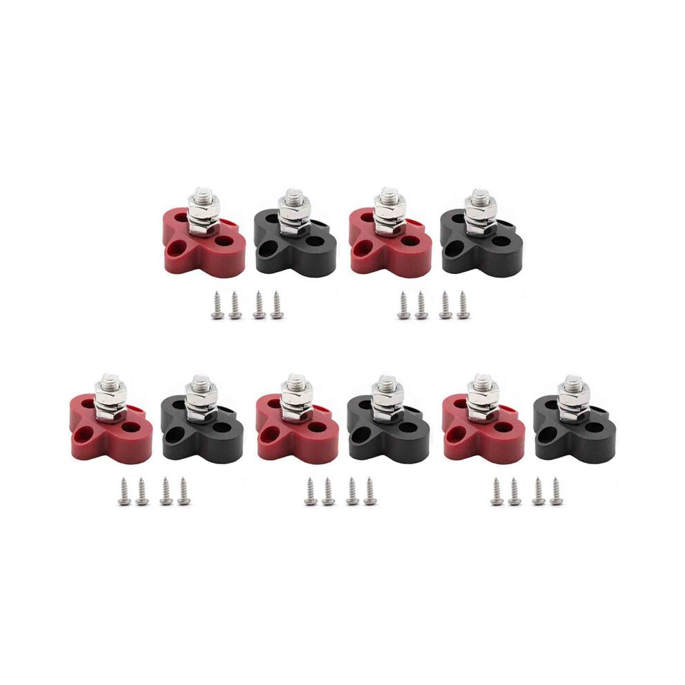 10Pcs 5/16 Inch 48V Busbar Power Terminal Block M8 Positive Negative Power Distribution Stud For Rv Ship Boat 4711855607974