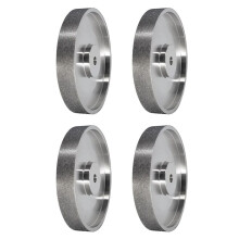 4X Meule CBN, 6 Pouces de Diamètre X 1 Pouce de Large, avec Arbre de 1/2 Pouce, Meule Diamantée pour Affûter HSS, Grain 80