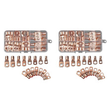 140 Stuks Draadschoenconnectorring SC6-25 Koperen Connectoren Blote Kabel Elektrische Krimpterminalconnectorkit