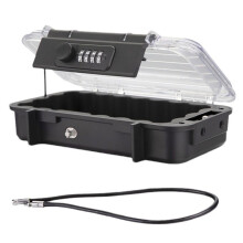 Låsbox, Telefonlåsbox, Säkerhetslåsbox, Transparent Outdoor Waterproof Travel Safe, Lösenord Beach Box, Transparent