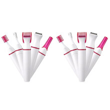 2X 5 in 1 Hair Removal Shaver Female Electric Shaving Machine Trimmer for Eyebrow Face Underarm Bikini Hair Removal