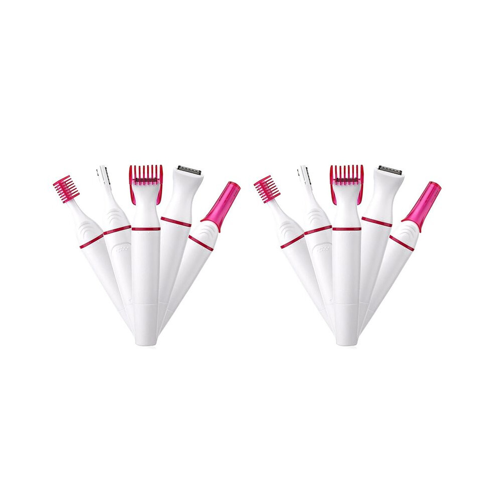 2X 5 in 1 Hair Removal Shaver Female Electric Shaving Machine Trimmer for Eyebrow Face Underarm Bikini Hair Removal
