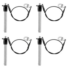4X Stainless Steel Quick Release Pin 8mm Diameter Locking Pin with Push Button Lanyard Cable Usable Length 50mm