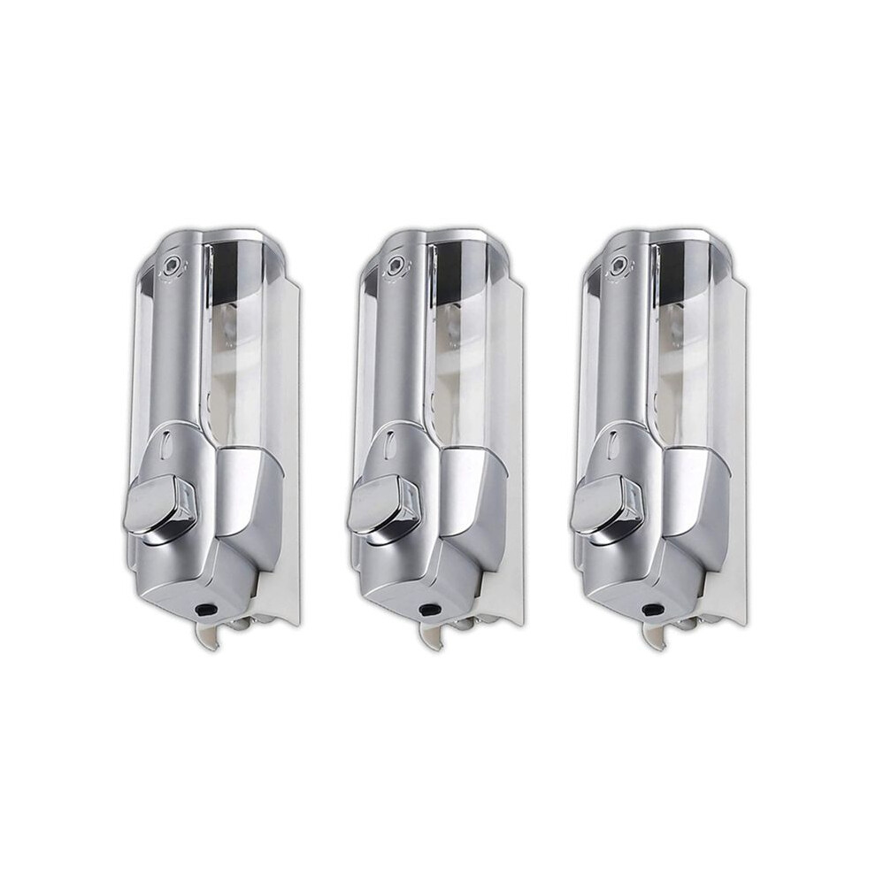 3X Soap Dispenser, Hand Dispenser Wall Mounted, Hand Gel Dispenser Manual 350Ml, Shower Gel, Shampoo Dispensers