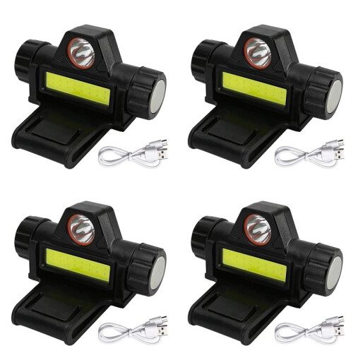 4X Rechargeable Welding Helmet Light Versatile Headlamp Flashlight with Mount Holder, Automatic Dimming