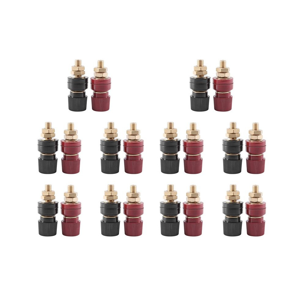20Pcs Terminal Binding Post, 555 Type Brass Pillar Terminal Block M8 Thread Diameter Binding Post 220V-380V 200A 6033141660929