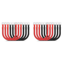 12PCS 4 AWG Battery Cables,30CM Marine Battery Inverter Cables Set, with 3/8In Tinned Copper Lugs,for Automotive Solar