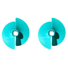 2X Eisbohrer-Fächerblatt, Nylon-Bohrer mit Adapter, Schwimmer, Eisbohrer, Lüfterblätter, Elektrowerkzeuge, Bohrer, 6 Zoll, Blau