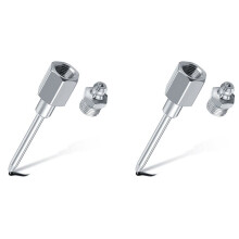 2X Narrow Needle Nozzle Grease Adapter with Hardened Steel Tip, Needle Nose Grease Dispenser with 1/8 Inch NPT Thread