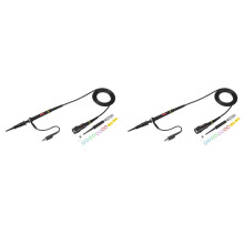 2X 200Mhz Oscilloscope Probe Clip Scope Test BNC End Probe P2200 10X/1X Black with Adjust Tool Kits