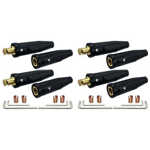 Lot de 4 Connecteurs Rapides pour Câbles de Soudage LC-40, Connecteurs de Soudage Mâles et Femelles pour Accessoires de Machine à Souder