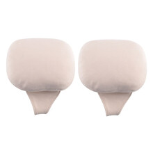 2X Car Universal Ultra Soft Headrest Neck Cushion Headrest Cover for - Beige