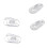 50 Pairs Silicone Eyeglass Nose Pads Oval Push 1