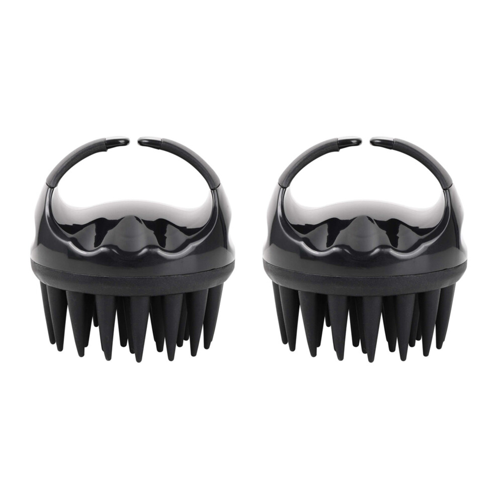 2X Silicone Hair Scalp Shampoo Massage Brush Shower  Massager Hair Scrubber for Dandruff