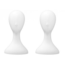 2X Lady High Plastic  Wig  Female Model  White