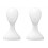 2X Lady High Plastic  Wig  Female Model  White 1