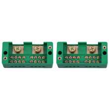 2X Einphasig 2-in 8 Abgangsklemmenkasten Haushaltsverteilerkasten Anschlusskasten Klemmenblock 220 V(8 Out)