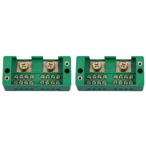 2X Single Phase 2-in 8 Outgoing Terminal Box Household Distribution Box Junction Box Terminal Block 220 V(8 Out)