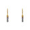 2pcs M3x0.5mm Hex Shank Titanium Plated HSS Screw Thread Metric Tap Drill Bits Screw Machine Compound Tap 1
