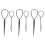 6 X Plastica Flaxen Capelli Dispositivo Nero 2