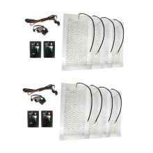 8PCS Car Heater 12V Heated Heating Pads with 2 Dial 5 Level for Prado RAV4 REIZ Yaris