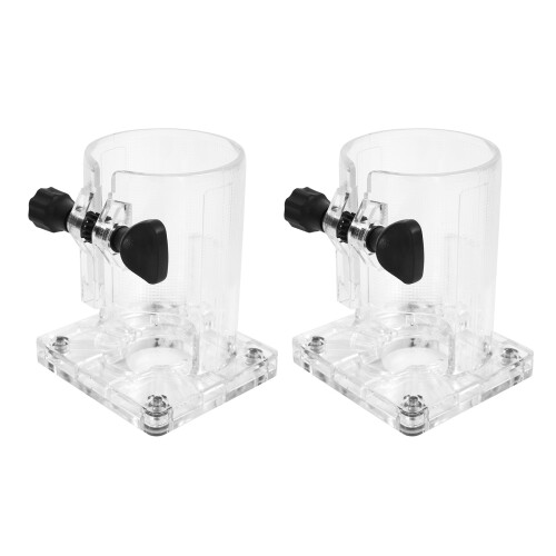 2X Woodworking Trimmer Accessories Hard Plastic Base Shield with 2 Knobs for  3703 Electric Trimming Machine Saw