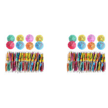 288-Delige Cocktailparaplu voor Drinken en Eten, Decoratieve Tandenstokers voor Feest, Hotel, Restaurant, Tikibar