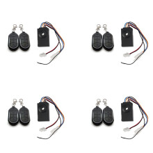 4X Ebike Larmsystem Dubbel Fjärrkontroll 36V 48V 60V 72V Larmtillbehör Universal Vattentät Elcykelbyte