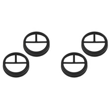 4 Pcs Mason Jar Toothbrush Holder Lid - Rust-Proof Stainless Steel Farmhouse Bathroom Countertop Decor(Black)