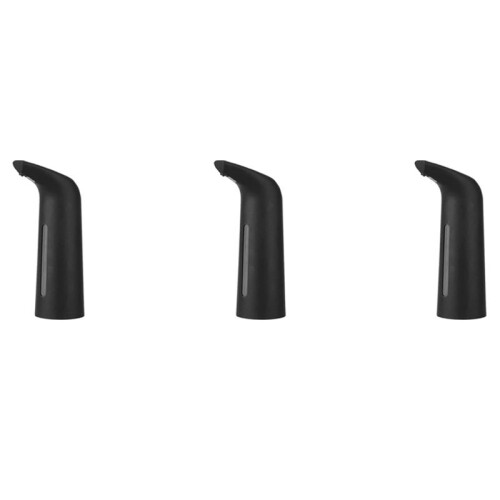 3X Black Automatic Soap Dispenser Touchless, Auto Liquid Soap Dispenser for Kitchen Bathroom 400Ml